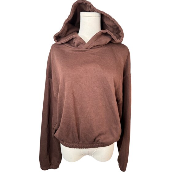 2/$30 Zara Large Chocolate Brown Cotton & Polyester Sweatshirt - Picture 1 of 15